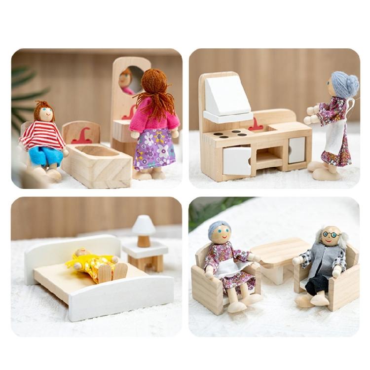 Dollhouses Decoration Living Room Bedroom Scene Miniature Furniture Model Set for Kids Pretend Play Interaction Toy