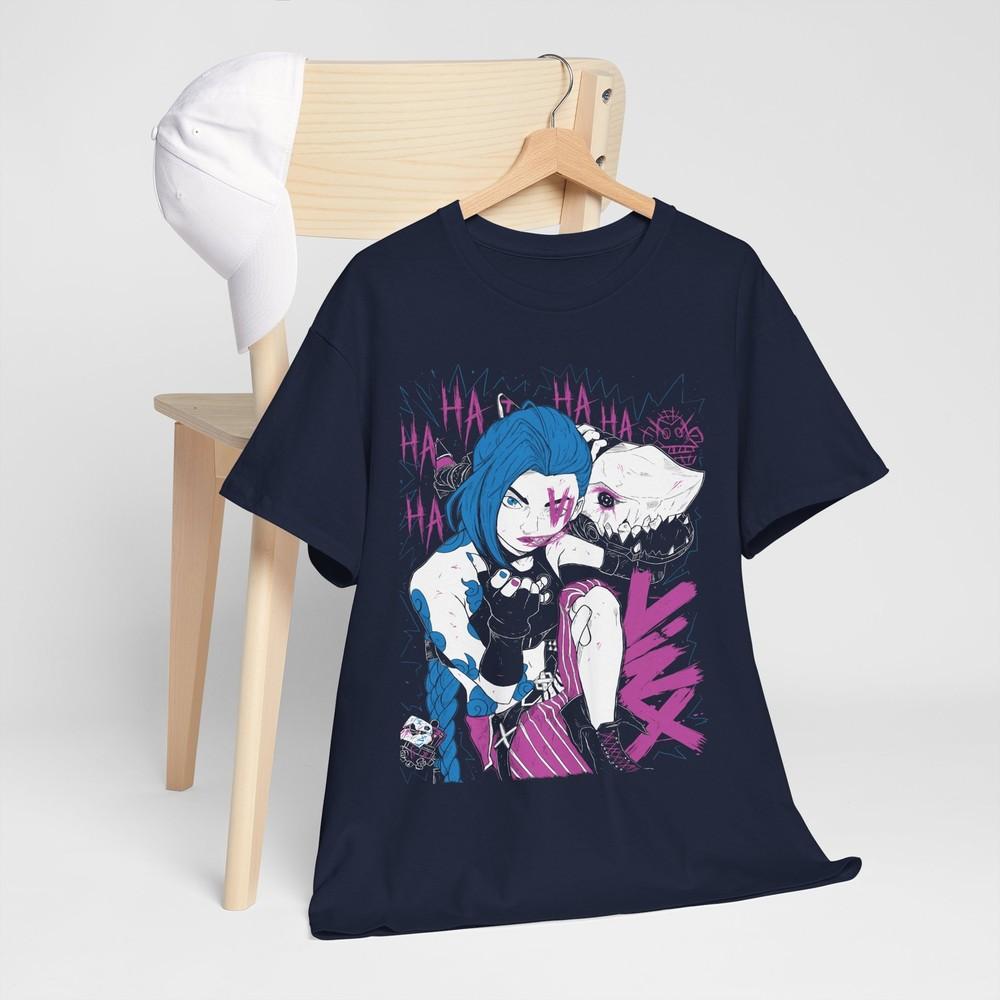 Jinx Arcane TShirt Japanese Anime Cartoon Jinx Arcane Graphic TShirt gift kids M