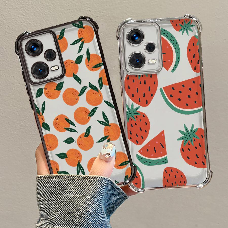 Cartoon Orange Phone Case for Xiaomi Redmi Note 9S 13 10 Lite 10s 14 10 Pro 11s 11 12 Pro 9Pro Soft Cover