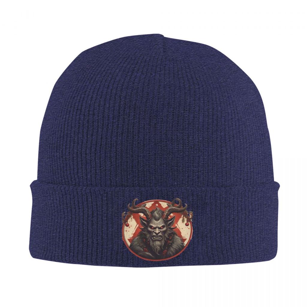 Die Krampusparade Festlicher Unfug Nach Einbruch der Dunkelheit Strickmütze Hip Hop Mütze Herbst Winter Mützen Hüte für Unisex Unisex Erwachsene