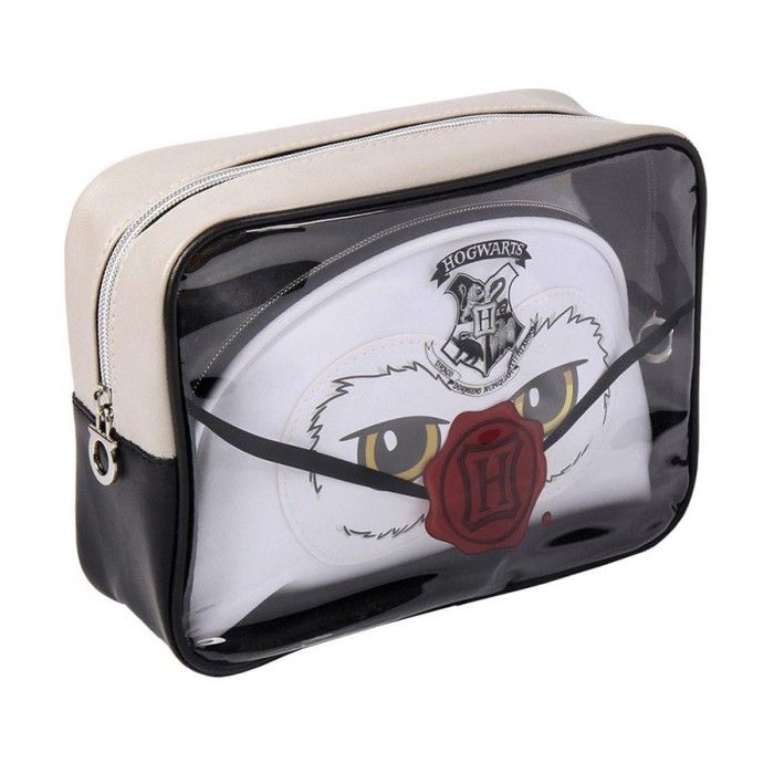 Set de Trousse de Toilette et Pochette Maquillage - Harry Potter - Hedwige - Souple - Zippée - Enfant