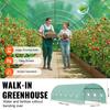 Walk-in Tunnel Greenhouse 29.2x9.7x6.5ft Galvanized Frame PE Cover Green