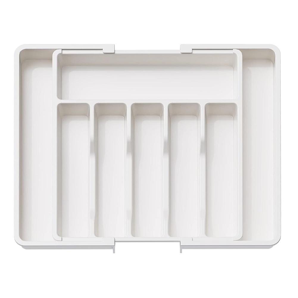 Silverware Drawer Organizer Expandable Utensil Tray for Kitchen Adjustable Flatware and Cutlery Holder Black Cutlery Organiser