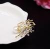 Zircon Ribbon Pearl Brooch Diamond Zircon Flower Corsage Wedding Graduation Ceremony Entrance Ceremony Interview Presentation Festival Chest Ornament