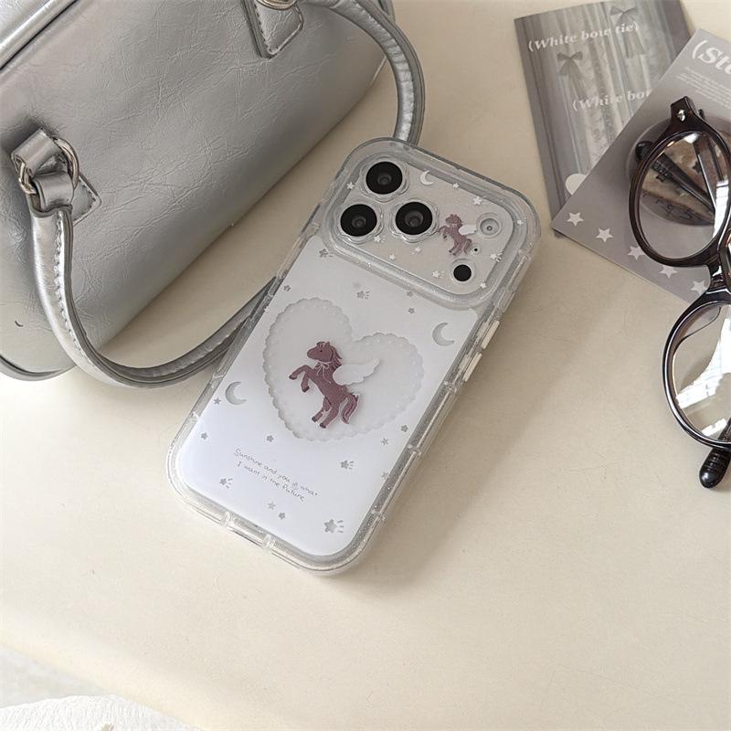

Japanese-Korean Love Wing Horse iPhone Case for 17/16 Pro Max/15/14 iPhone 14 Pro