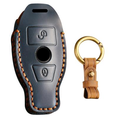 Mercedes Benz Key Case, Smart Key Holder, Hand Sewn, Genuine Leather, Comfortable Touch,