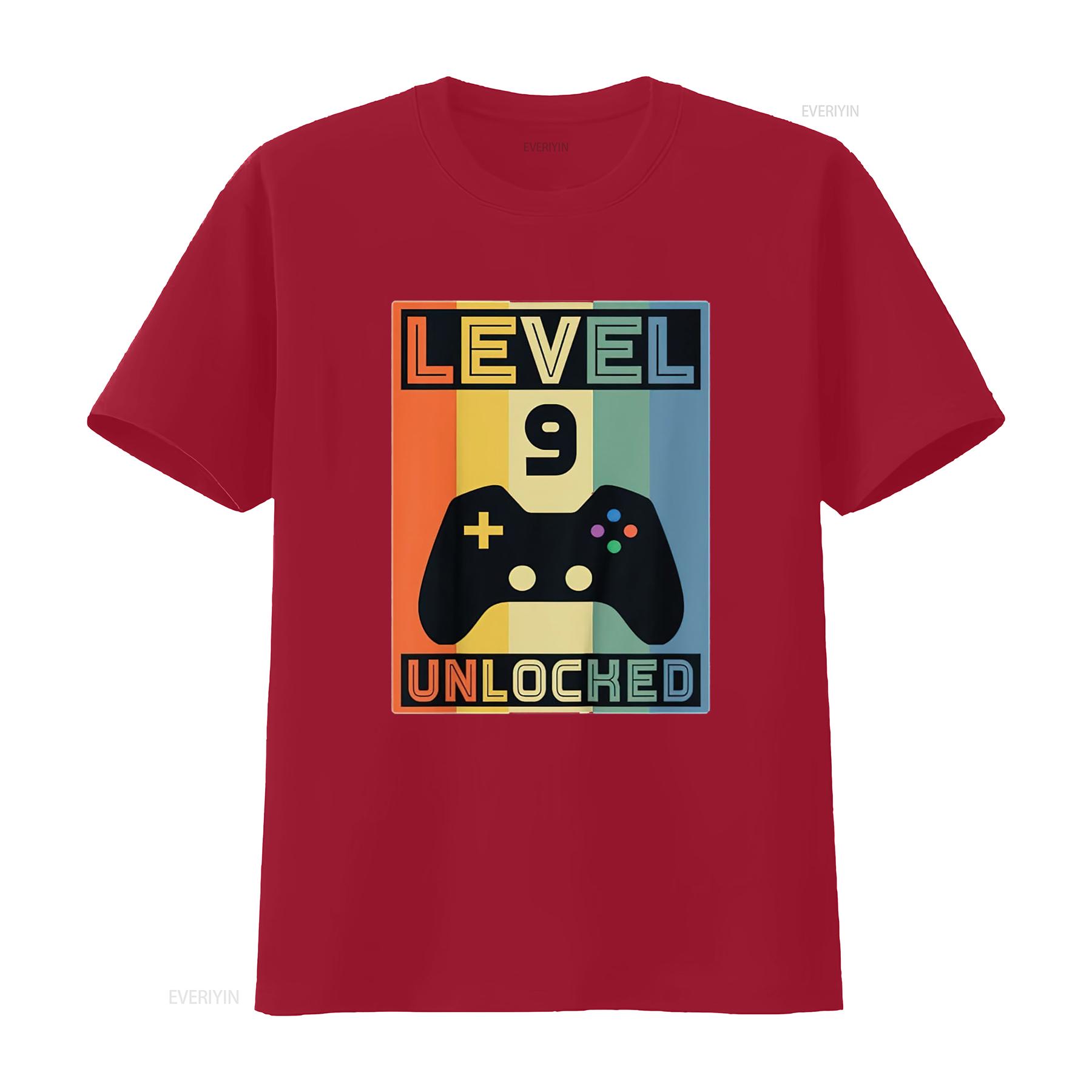 Kids Level 9 Unlocked Video Gamer 9th Birthday Gaming Womens T Shirt White vintage Washed Slightly Comfortable Unisex S