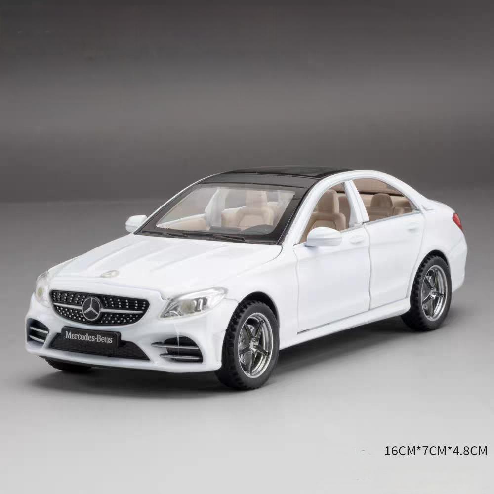 Mercedes Benz C260L Simulation Diecast & Toy Vehicles Sounds & Light Pull Back Car 1:32 Alloy Model Gifts For Children