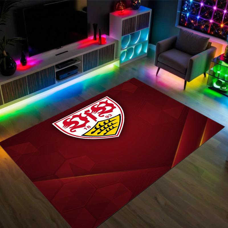 VfB Stuttgart Design Křišťálový Sametový Koberec Útulný Ne?Protiskluzová tištěná předložka do ložnice, obývacího pokoje, předsíně