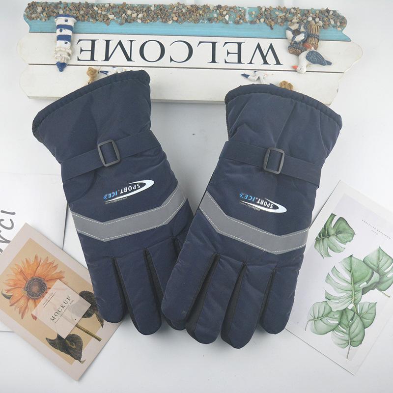 Autumn and winter men's new velvet thickened thermal gloves