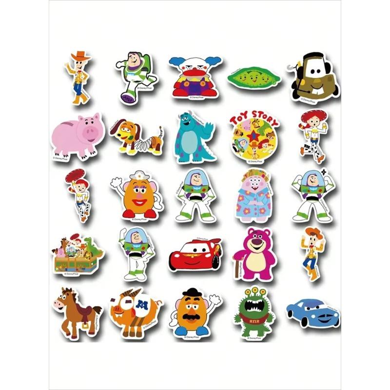 50 PCS Disney Pixar Animation Toy Story Cartoon Stickers For Mobile Phone Cases Water Cup Scrapbooking DIY Craft Sealing Sticker