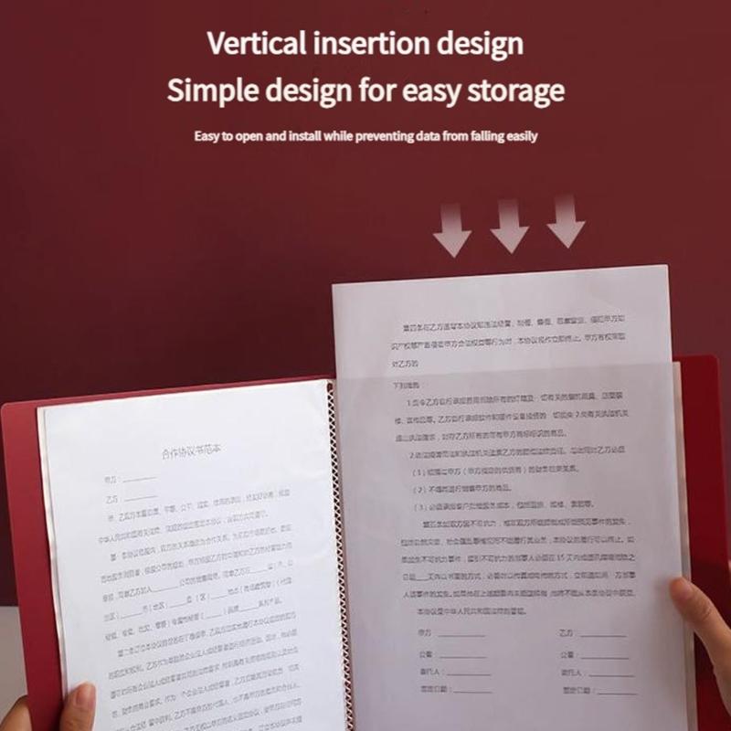 Presentation Folder with 60/80/100 Pocket Display Folders for School Presentations Insurance Financial Documents