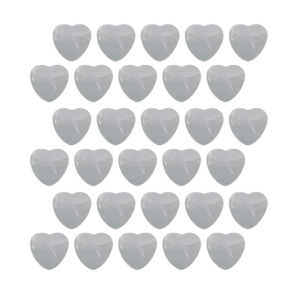 Felimoa Badge Covers, Heart Shape, Protective Covers, Stain Resistant, Approx. 55 x 60 mm, Set of 60