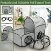 Outdoor Pet Tunnel Oxford cloth Portable Cat Tunnels Tents with Storage Bag Foldable Breathable Cat Enclosures Pet Supplies S/L