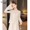 Women's Retro Round Neck Lace Flare Sleeve Blouse