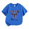 Kids Boys Girls Crew Neck Short Sleeve T-shirt, 100% Cotton, Cool Gothic Punk Streetwear Graphic Print Casual Tees for Youth Daily Wear Party Activity