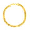 18K Gold Plated Men's 6mm Double Strand Metal Bracelet - Unisex Handmade Jewelry