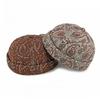 Unisex Retro Paisley Print Docker Cap Brimless Sailor Skullcap Vintage Ethnic Rolled Cuff Beanie Landlord Melon Hat for Men Women