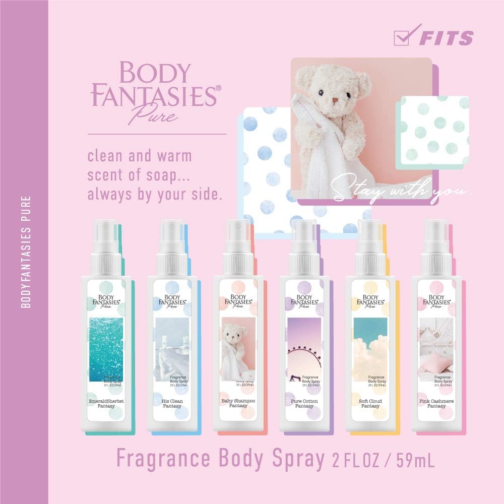 Body Fantasies  Body Fantasy  Body Fantasy Pure Body Spray Soft Cloud 59ml 59ml  X 1  59ml Soft Cloud