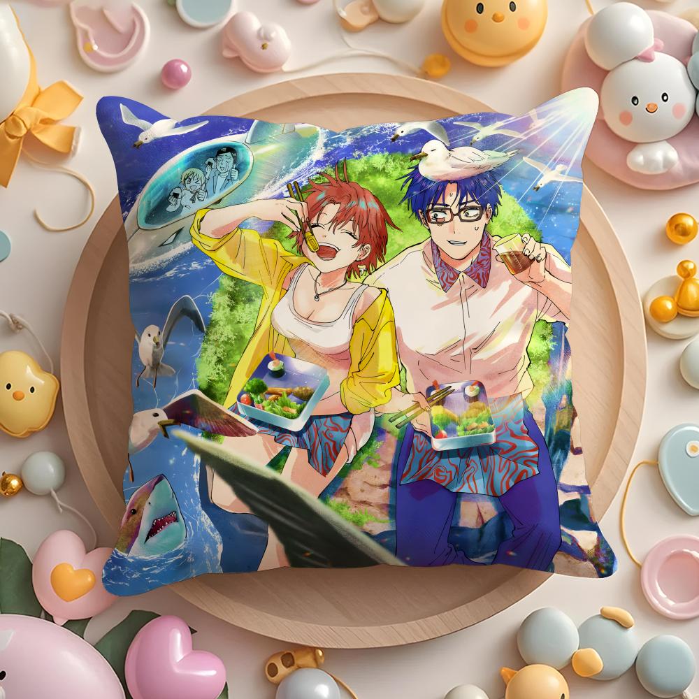 Anime M-Marriagetoxin Cushion Cover Home & Car Multi-Scene Pillow Cover - Reversible, Soft & Durable for Daily Use