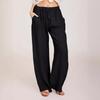 Pantaloni casual confortabili de vară pentru femei, pantaloni largi drapați