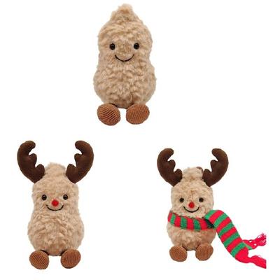 Erdnuss PP Baumwolle Schlüsselanhänger Spielzeug Lieblicher Cartoon-Charakter mit Feiertagsdesigns Drei Varianten für jedes Alter