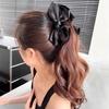 Large Satin Bow Hair Clip - High-End Korean Style for Women
