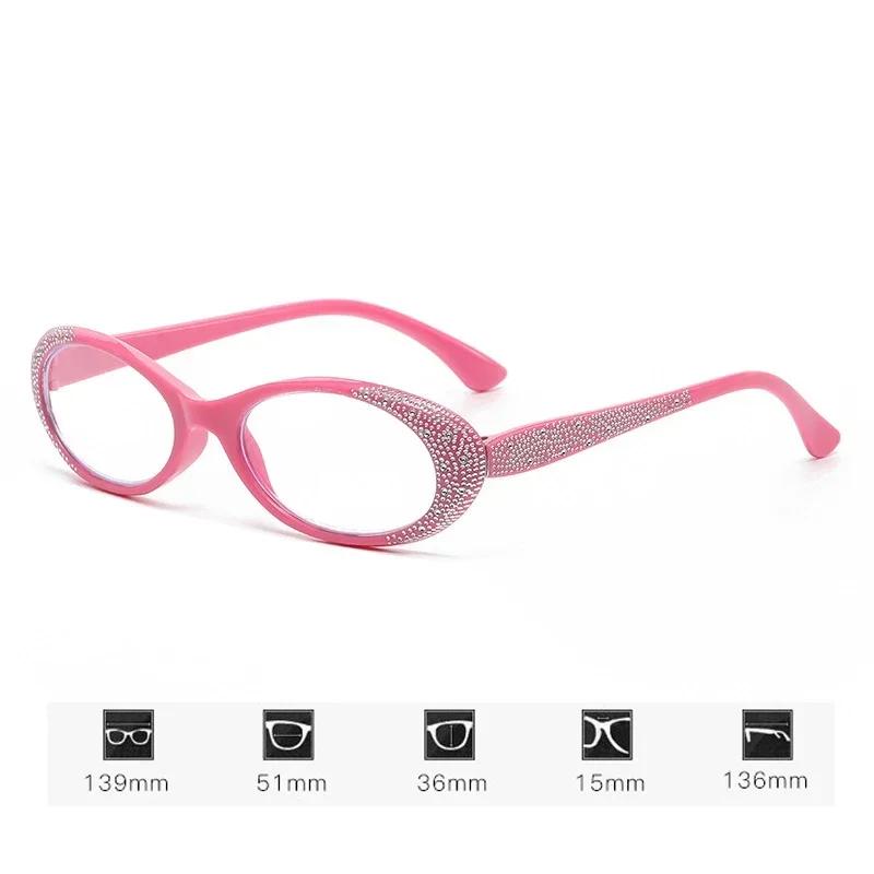 Luxury Diamond Reading Glasses Trendy New Far Sight Eyeglasses for Women Men Blue Light Blocking Presbyopia Eyewear +1.0+1.5+4.0
