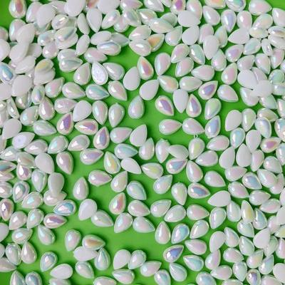 Glitter 200Pcs 4*6mm Glass Water Drop Rhinestones Flat Back Stones and Crystals For Nails Art Decorations Costume A56