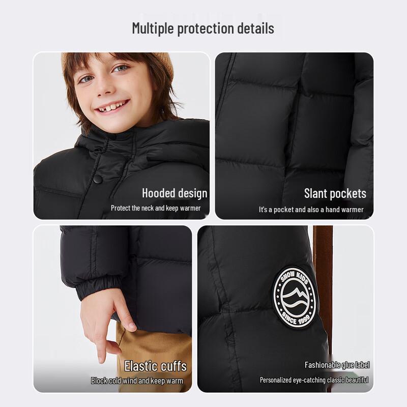Xuezhongfei Kids' Casual Hooded Puffer Down Jacket