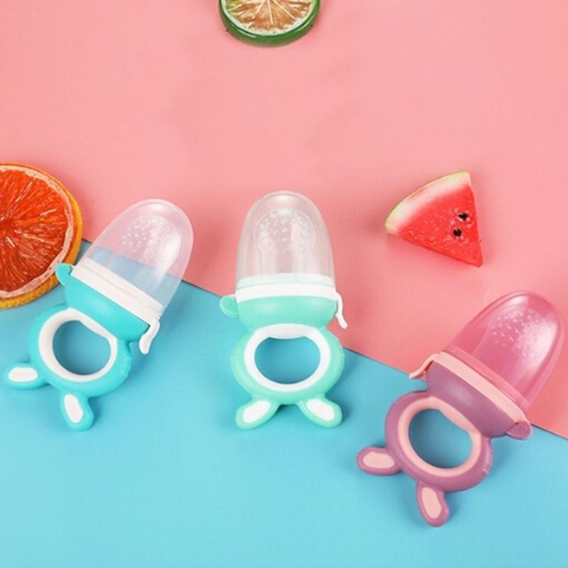 Baby Teether Silicone Pacifier Fruit Feeder Food Nibbler Feeder Soother Nipple
