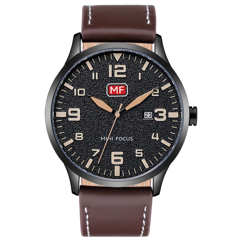 Ультратонкие мужские часы с большим циферблатом, японский механизм, календарь, водонепроницаемые кварцевые часы