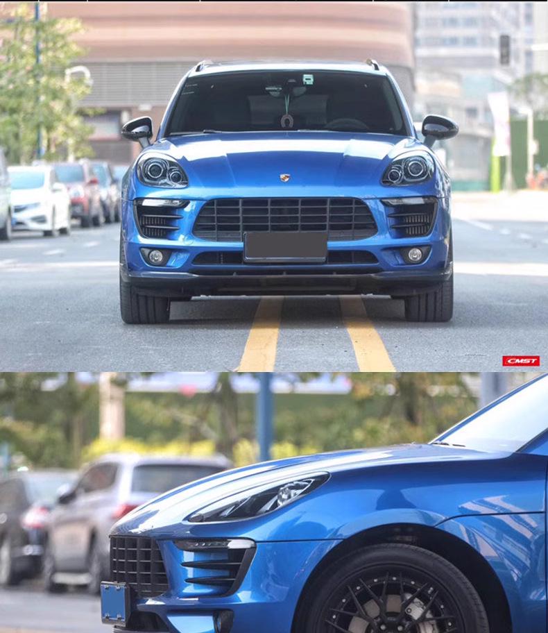 Compatible with Porsche Macan 14-17 CMST Carbon Fiber Body Kit: Front and Rear Lips, Tail Wing, Fender.