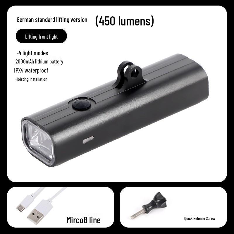 1200LM High Brightness Bike Light - High/Low Beam, Waterproof Aluminum Alloy, Upgraded Quick Release Bracket
