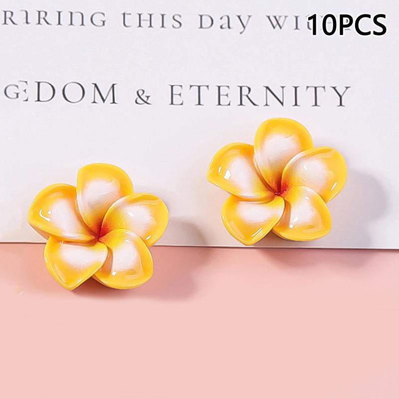10Pcs Cartoon Simulation Flower Resin Series Jewelry Making Diy Accessories