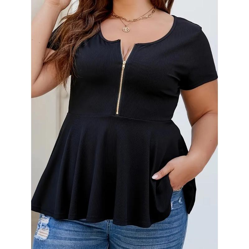 

Плюс Размер Женщин Новый Модный Свободный Топ Для Похудения 4XL чёрный