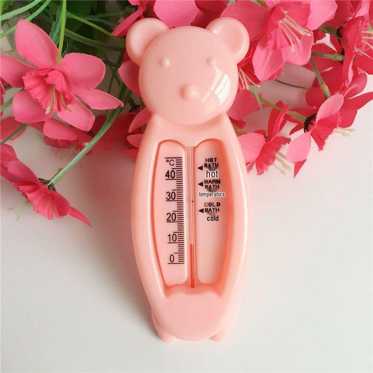 Cartoon Bear Baby Bath Safety Dual Thermometer: Anti-Scald, Dry & Wet Use