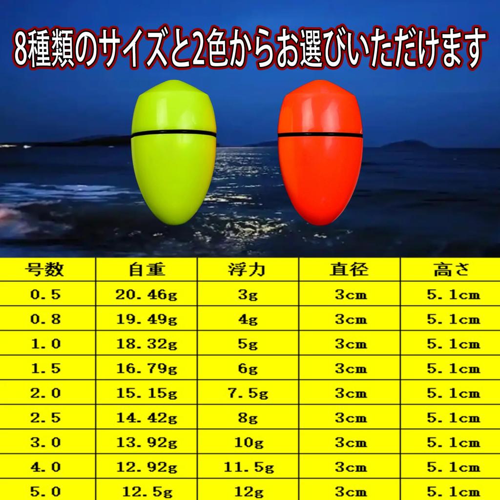 Set of 5 Electronic Floats and 10 Illuminated Floater for Night Automatic Fish Sea Luminous LED Fluorescent Batteries, Fishing, Light-Up, Attractor,