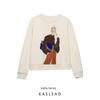 Kaslead New Arrival Women's Clothing Fashion Style Stylish Simple and Versatile Round Neck Girl Print Sweatshirt 5644664