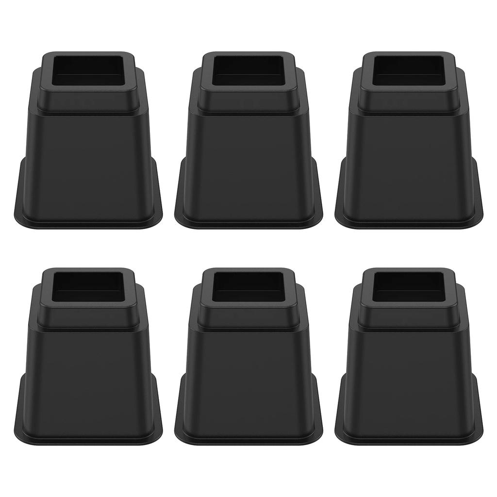 6 Stück Möbel-Erhöher Schwerlast Sofa-Erhöher Rutschfester Boden Verstellbare Tisch-Erhöher Stapelbarer Bett-Lifter Möbelzubehör