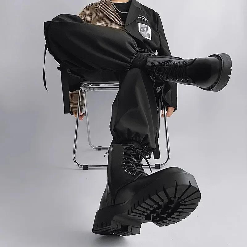 Men Man Shoes Work and Safety Shoes Dress  Man High Heel Ankle Boots Mens Shoe Casual Sneakers Men's Boot