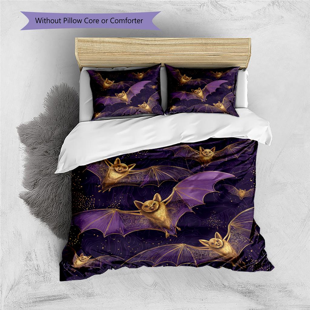 Cartoon Pattern Bedding Quilt Set Quilt Cover Pillowcase Home Decoration Birthday Gift (1 * Duvet Cover + 2 * Pillowcase, Without Core)