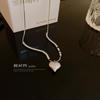 Korean Minimalist Love Necklace - Retro Clavicle Chain for Women
