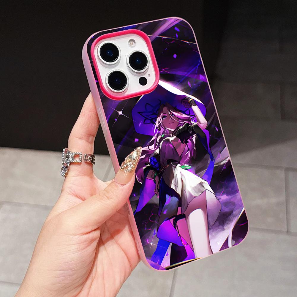 

HSR Jade Jelly Double layer Rose Red Mobile Phone Case for iPhone 17 16 15 14 13 12 11 Air Pro Max Plus Protective iPhone 12 Pro Max
