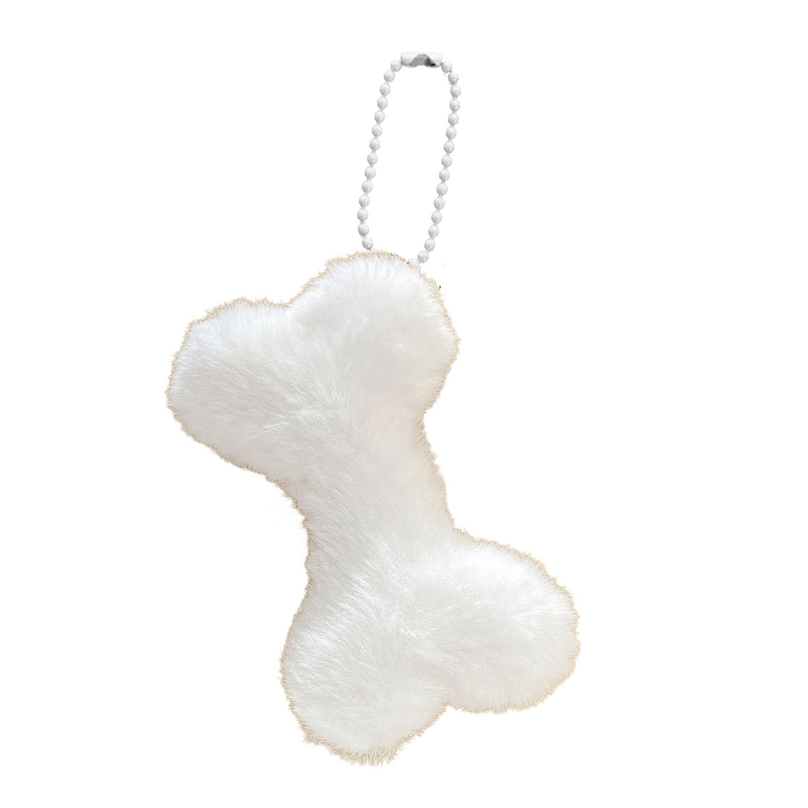 

Unique Dog Bone Plush Dolls Keychain Plush Keyring Cute KeyRing Keychain Bag Charm Dog Bone Keyring Gifts for Kids 1 белый