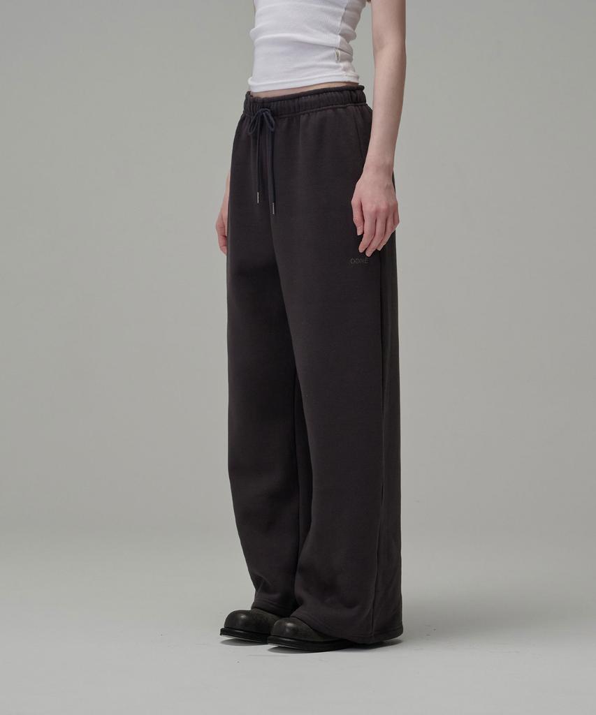 Une Soft Cotton Wide Sweat Pants_Charcoal