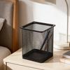 1pcs Creative Student Pen Holder Metal Mesh Pen Holder Black Pen Storage Holder Multi Functional Desktop Stationery Storage Grid