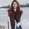 DIMANAF 2026 Autumn Winter Women Parkas Vest Coats Short Jackets Sleeveless Thick Warm New Outerwear Solid