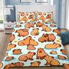 Cute Capybara Duvet Cover Pillowcase Bedding Set Adult Boy Girl Bedroom Decoration Children Gift Single Double Large Size