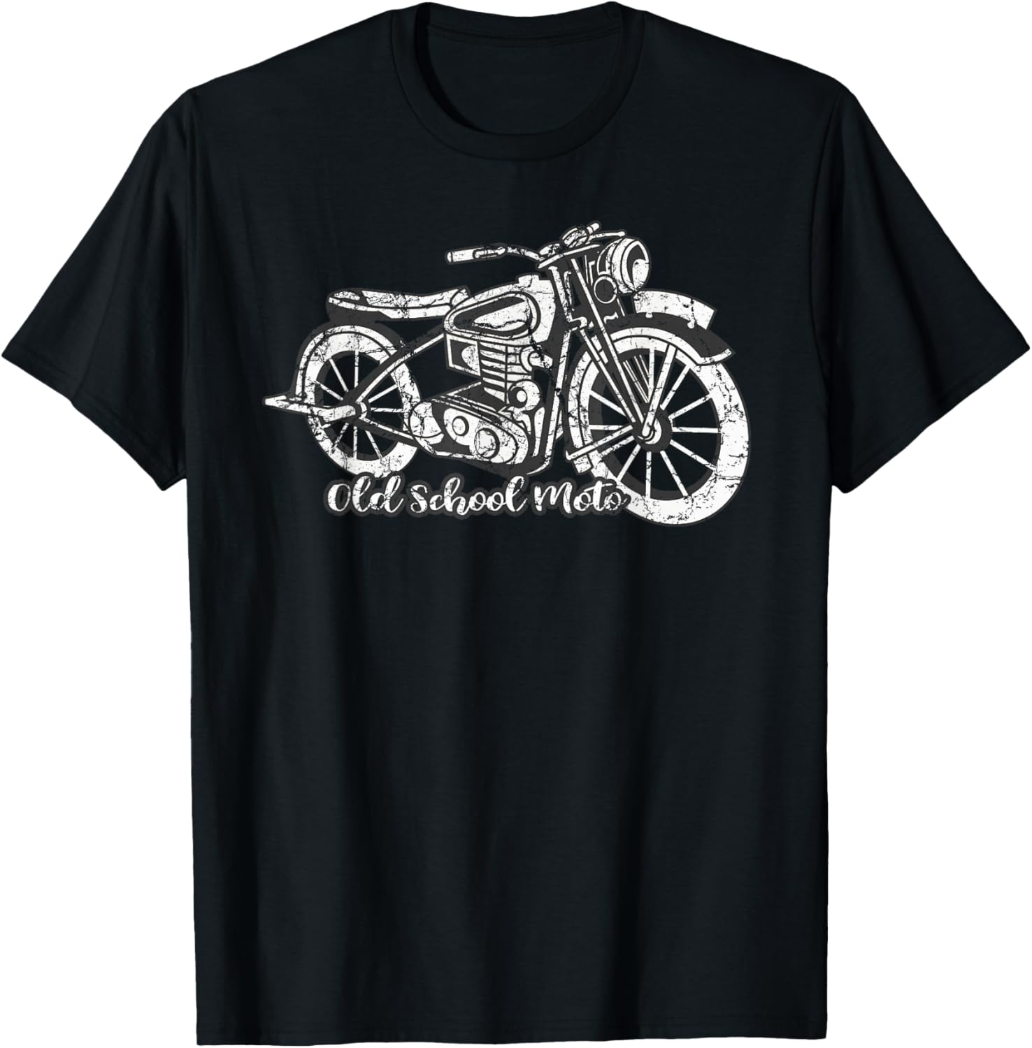 

Old School Moto Винтажная футболка для мотоциклистов 100% Хлопок Круглый вырез Короткий рукав Летняя Повседневная Мужская футболка Уличный стиль - Мужская Лет... S разноцветный